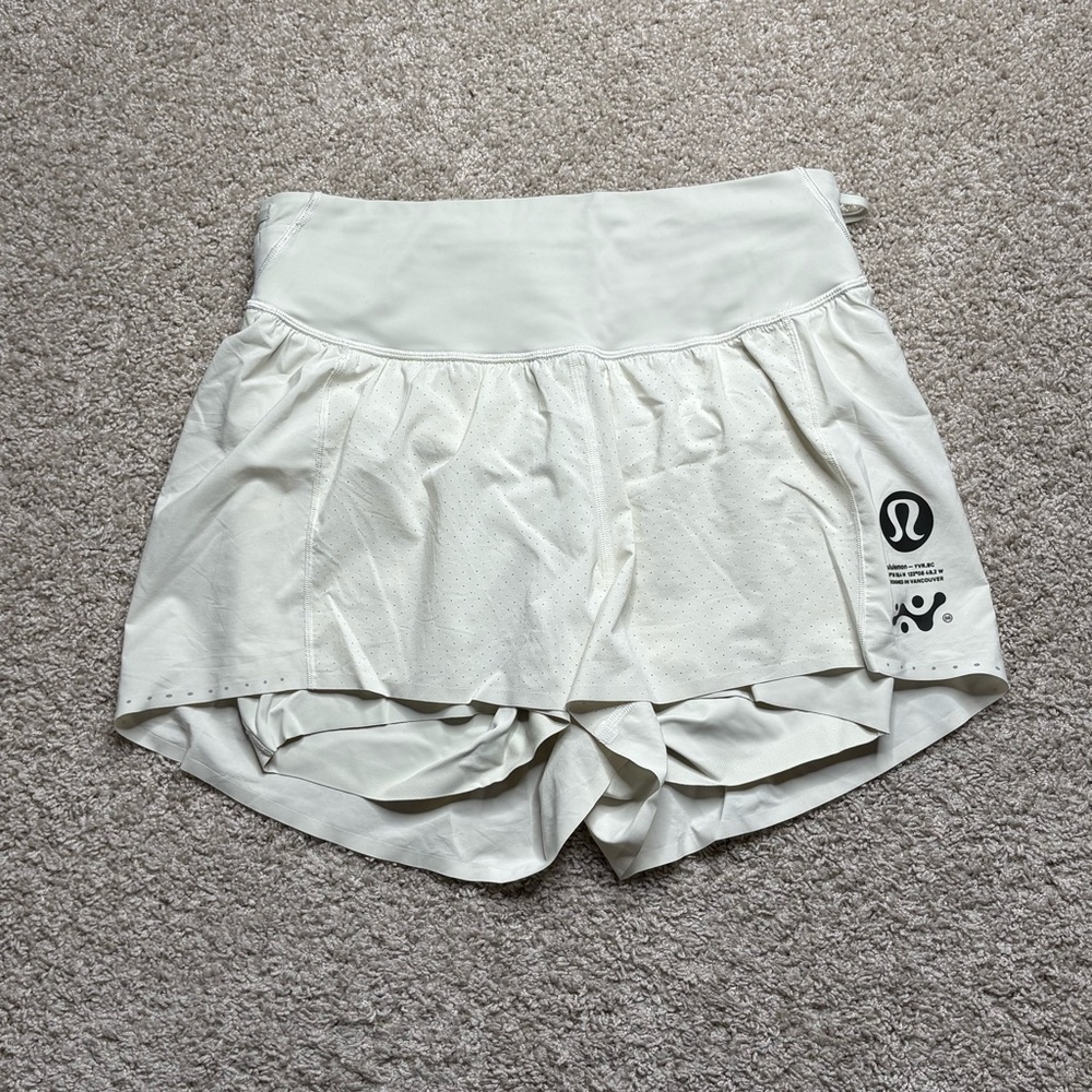 lululemon athletica Women's Light Cream Athletic Skort Shorts